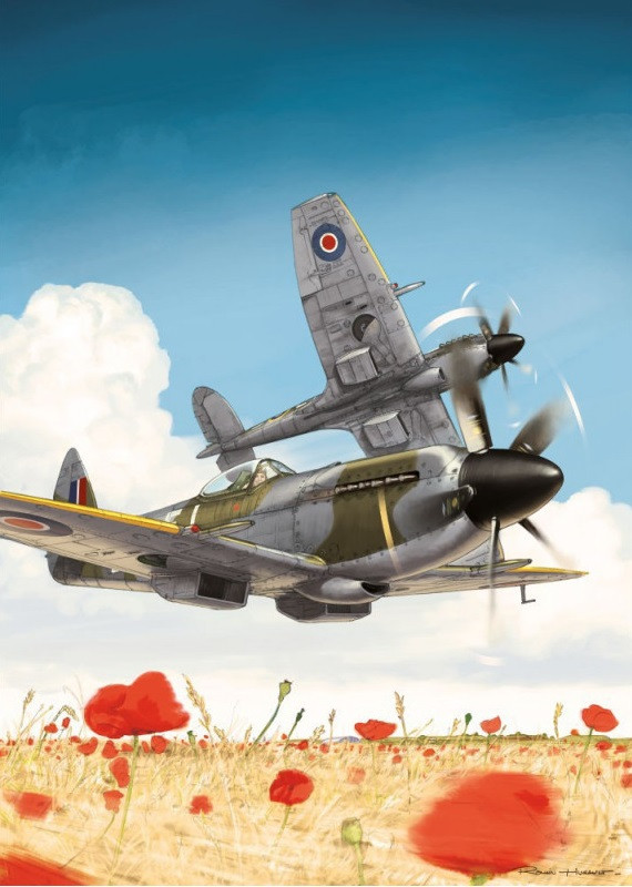 AFFICHE - SPITFIRE DUXFORD 2014 (avec texte)