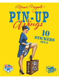 [9782888908562] PIN-UP WINGS - POCHETTE DE STICKERS - PIN-UP/AVIONS - 1